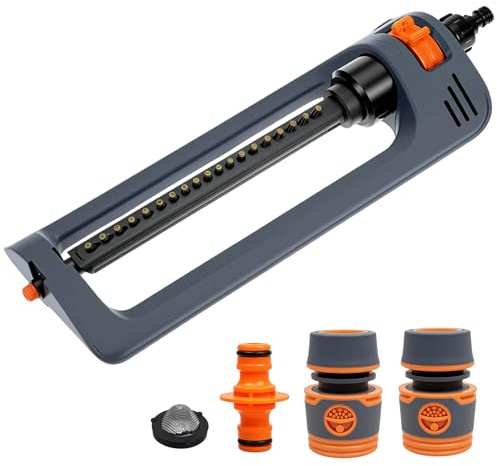 Rasensprenger Viereckregner Rasensprinkler -19 Auslassdüsen Garten Viereckrasensprenger mit Metallfilter – für gleichmäßige Flächenbewässerung Garten, Felder