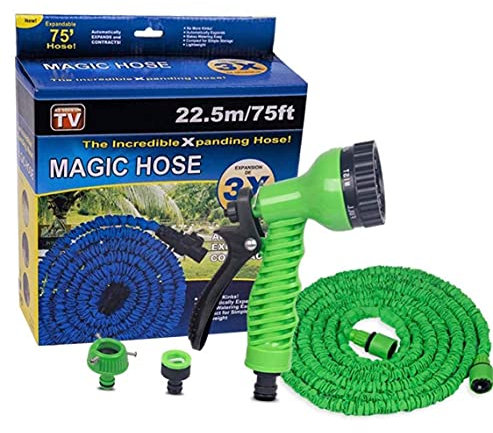 Verbrauchsmaterialien Garten Schlauch Ohne Knicke Metallbeschläge Leicht 22,5 Meter Grün Mit Sprühdüse Geeignet Für Hochdruckreiniger Wasserschlauch Flexibler