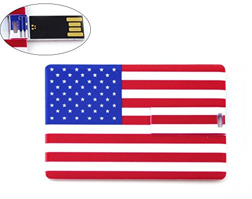 E.T. INSIDE 64GB Ultraslim USB-Stick Vereinigte Staaten Flagge Form 64GB Kreditkarte Speicherstick USB