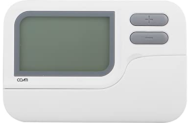 SIMON - Cronotermostato Digital Coati, Termostato Programable para Calefacción y Aire Acondicionado, Control de Temperatura en 2 Niveles, Color Blanco