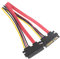 Aukson P29 SATA Verlängerungskabel 50 cm – 7+15 Pin Stecker auf Buchse, Daten- und Strom-Combo für SATA 22 Pin (Männlich zu Weiblich), Ideal für Desktop-PCs