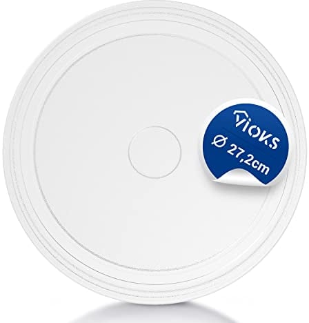 VIOKS Drehteller für Mikrowelle 27,2 cm Mikrowellenteller 272 mm Glasteller Drehteller Ersatz Teller Glasplatte Glasdrehteller für Mikrowellen