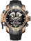 REEF TIGER Herren Armbanduhr RGA3503-YLBG - Automatik, Gummi, 44 mm, Schwarz, Sport, Tauchen, Erwachsener, Schnalle, Wasserfest, Mineral Glas
