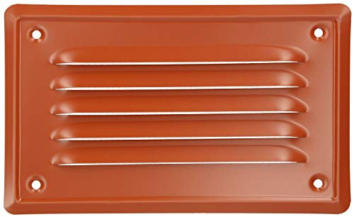 KOTARBAU® Griglia di ventilazione 165 x 100 mm con rete rosso mattone aerazione areazione metalica da sovrapporre