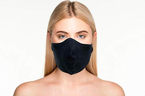MRC 3 Stück Unisex Mundschutz Mund-Nasen-Maske, Stoffmaske Gesichtsmaske 3-lagig wiederverwendbar (Filter einsetzbar)