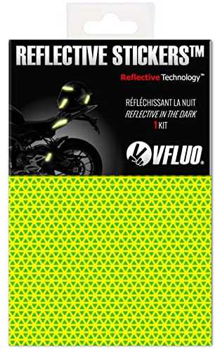 VFLUO 3M Reflective Colors, Feuille rétro réfléchissant à découper pour Casque Moto, Scooter, vélo, Multi-Usage, Fluo Reflective, 20x30 cm, Jaune Fluo