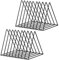 2 pcs Porte-revues en Fer, étagère de Rangement Multifonction Triangulaire pour Bureau, bibliothèques (Noir)