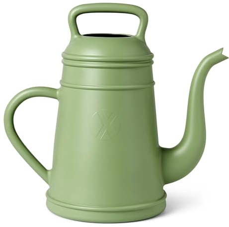 Xala - Arrosoir Lungo 8L - 40x22x37 - Vieux Vert - pour l'intérieur et l'extérieur - Résistant à la Rupture - Léger