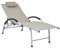 vidaXL Sonnenliege mit Kissen Gartenliege Strandliege Freizeitliege Gartenmöbel Liege Relaxliege Liegestuhl Aluminium Textilene Creme
