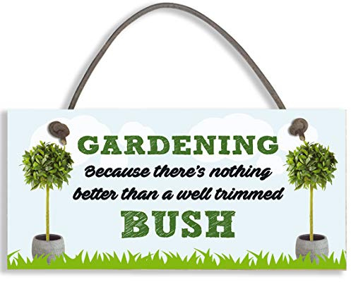 Garden Hanging Sign - Gardening Gift - So Exciting Funny Novelty Plaque Friendship - Rude - Gardening Sign 190 x 90mm 5mm Sign Writing Board #1115