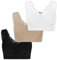 UnsichtBra Spitzen Bustier Damen BH ohne Buegel | 3er Set Wohlfühl Bustiers Tops mit feiner Spitze | Bügelloser Soft Bra | Schlaf Still Büstier (l_swh)(S)
