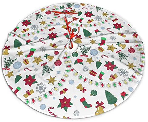 Weihnachtsbaumrock 30 36 48 Geschenk Ilex Chinensis Sims Lampe Schneeflocke Socken Stern Weihnachten Urlaub Party Supplies Große Baummatte Dekor für Indoor Outdoor Home Ornamente
