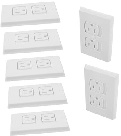 Stecker Usa Steckdose 10Pcs Baby Safety Outlet Sockel Deckungen Elektrische Steckerschutz Wallplatte Kinderfeste Decke mit Schrauben für für Heimzimmerbabys Netzstecker