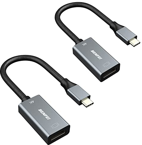 BENFEI Adaptateur USB C vers HDMI 4K@60Hz, Thunderbolt 3/4 vers HDMI Compatible pour iPhone 16/15 Plus Pro Max, MacBook Pro/Air, Samsung Galaxy S10/9, Surface Book 2, Dell XPS 13/15, Paquet de 5