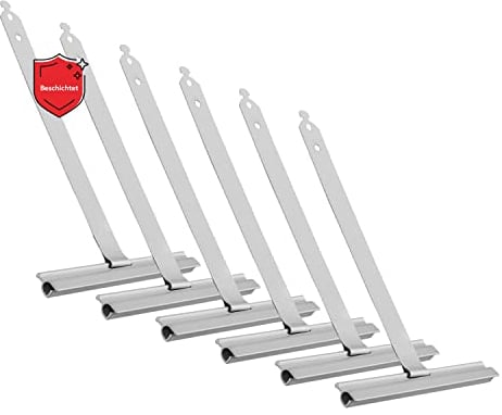 BAUHELD® Lot de 6 ressorts de suspension pour volets roulants,En acier à ressort de qualité supérieure,Revêtement en plastique avec queue d'aronde,Pour profilés de volet roulant jusqu'à 40 mm