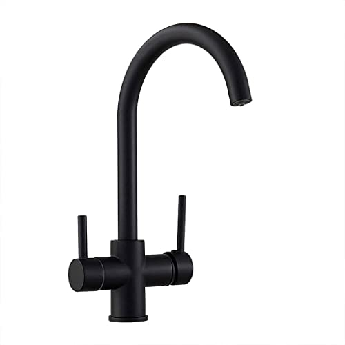 Drei-Wege-Wasserhahn 3 in 1 Armatur Küche Schwarz Wasserhahn Wasserfilter 1713
