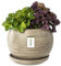 botle Blumentopf Blumenübertopf Beton Kugel Blumenschale mit Untersetzer Rund BxH 140 mm x 130 mm Oberfläche Matt Keramik Modern Glamour