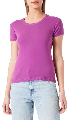 United Colors of Benetton Maglia G/C M/M 1091d1m10 Maglione, Viola 007, L Donna