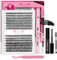 PRO Kit Extension Cils 280pièces Faux Cils D Cornée Extension Cils Kit Cils Individuels Avec Lash Bond And Seal Applicato De Cils Facile À Appliquer À La Maison(30D+40D-9-16mix Kit)