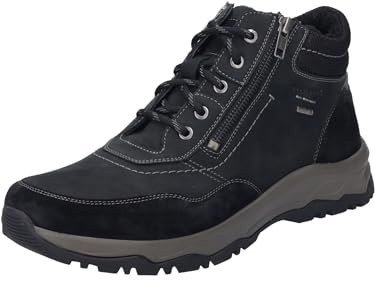 Josef Seibel Herren Schnürstiefeletten Leroy 57,Weite H (Weit),Wechselfußbett,wasserdicht,uebergangsschuhe,schwarz,50 EU