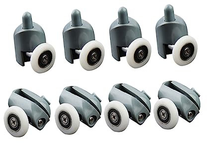 Yardenfun 12St Schieberollen für Duschtüren Duschtürrollen Räder für Türrollen Räder für Schiebetüren duschkabinen ersatzteile dusche armaturen Duschraumteile Duschkabinenrollen duschzubehör