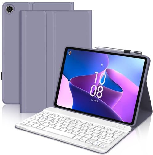 Tastiera per Lenovo Tab M10 Plus 3rd Generazione - Custodia Tastiera per Lenovo M10 Plus 10.61 2022, Cover con Tastiera Italiano Wireless Bluetooth per Lenovo Tab M10 Plus 3rd Gen, Viola lavanda