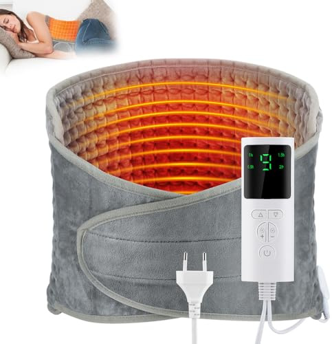 Heizkissen,125x30cm Wärmekissen Bauch Zur Schmerzlinderung, Wärmekissen Elektrisch mit Abschaltautomatik und 9 Temperaturstufen, Schnelles Erhitzen für Rücken Lende, Muttertagsgeschenk
