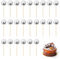 Disco Ball Cake Topper,24Pcs 1970s Silver Disco Ball Cake Decorations Disco Ball Centerpiece Mini Disco Balls Cake Toppers for Disco Theme Party Supplies Cake Dessert Decorating
