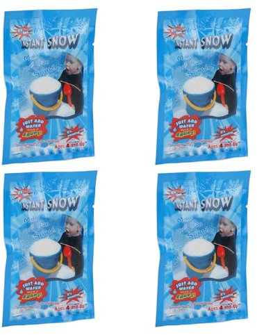 20 Packungen Kunstschneepulver, Sicherer, Flauschiger Kunstschnee, mit Wasser auf die Doppelte Größe Erweitern, ähnelt Echtem Schnee, Ideale Winterdekorationen und Partyzubehör