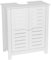 TENDANCE Meuble sous lavabo 2 Portes et 1 Etagère intérieure H 70 cm - Blanc