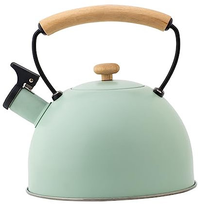 PHENOFICE 1 Pc Pava cafeteras jarra cafetera olla induccion placas de inducción teapot hervidor eléctrico tetera calentador de cafe tetera silbante olla silbante Acero inoxidable Olive Green