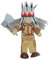 alles-meine.de GmbH Biegepuppe Holz - Indianer Häuptling- mit Tomahawk Budkins für Puppenhaus und Puppenstube