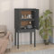 Highboard Grau 60x40x120 cm Massivholz Kiefer,Hochwertiges Highboard aus Massivholz Dein stilvoller und praktischer Aufbewahrungshelfer für Zeitschriften, Bücher und Multimedia im Wohnzimmer Schränke
