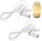 NVIYAM 2 Pieces Câbles pour Lampe de Sel avec Interrupteur et E14 Lampe Prise FR (Européenne) - Blanc, 1,8 m Isolation Câble Douille pour Lampe de Sel