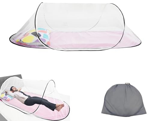 Mosquito Net Foldable Travel Tent Single Bed Foldable Travel Mosquito Net Easy to Stow Easy to Installfor Family Kindergarten Travelling Camping (200 x 80 x 56 cm)