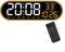 SPORTARC Radio-réveil LCD avec télécommande, date, jour, température, luminosité réglable (orange)