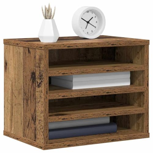 vidaXL Schreibtisch Organizer Altholz 36 x 26 x 29,5 cm Holzwerkstoff | Jede Menge Platz, um alles ordentlich zu halten, Zeigt diesen natürlichen, rauen Charme,