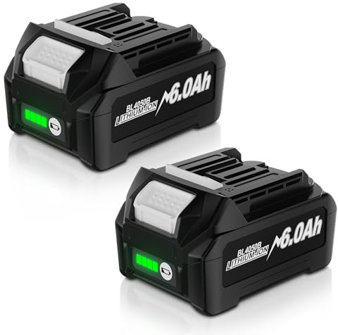 2X 6000mAh Ersatzakku für Makita 40V Akku BL4050 BL4050B BL4025 BL4020 BL4060 BL4050F BL4040 BL4080F mit LED Indikator