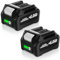 2X 6000mAh Ersatzakku für Makita 40V Akku BL4050 BL4050B BL4025 BL4020 BL4060 BL4050F BL4040 BL4080F mit LED Indikator