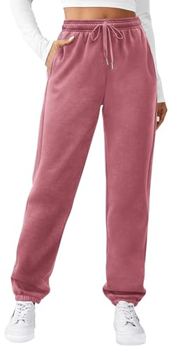 Zeagoo Jogginghose Damen Baggy Sport Hosen Elastisch Waist Hose mit Taschen | Basic Lange Trainingshose, Stretch Freizeithose, Herbst Outdoor Hosen, Jogginghosen für Sport S-XXL