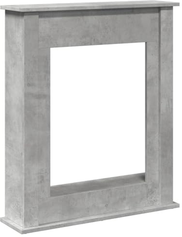 SKM Kaminumrandung Betongrau 75x20x87,5 cm Holzwerkstoff,Heim & Garten,Zubehör für Kamine & Holzöfen,Betongrau,12.5 kg,854583