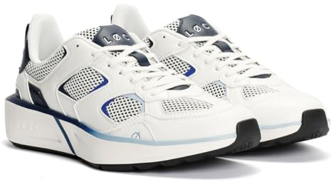 LØCI VØLT White/Navy/Blue Trainers - UK 8