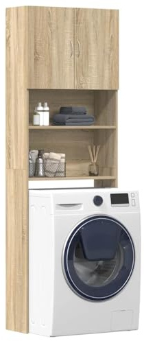 Générique Meuble de Machine à Laver chêne Sonoma Bois d'ingénierie, Accessoires pour appareils de blanchisserie, Accessoires pour Lave-Linge & sèche-Linge, Chêne Sonoma, (Poids 25.7KG)