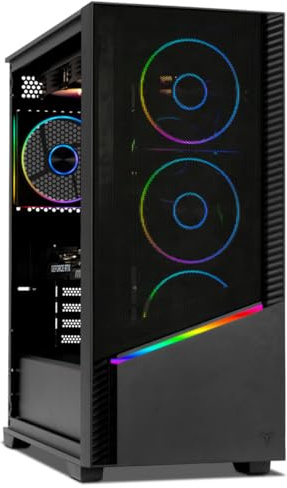YEYIAN PC Gamer Elara | Processeur de Jeu AMD Ryzen 7 7800X3D 8 Cœurs à 5,0 GHz | NVIDIA GeForce RTX 5070 12 Go GDDR7 | 32 Go de DDR5 6000 MHz | SSD NVMe 1 to Gen4 | Windows 11 Pro
