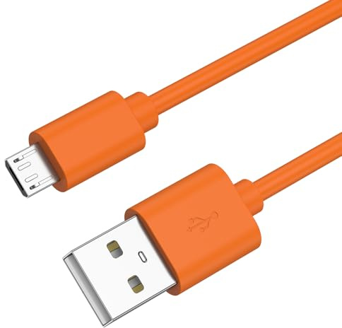 Replacement Fast Charging Charger Cable Power Cord compatible for Ring Enabled Video Doorbell (2020 Release) 2/3/3 Plus/4, Doorbell Pro/Plus and Camera Battery Charging Cable (Orange)