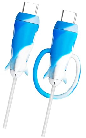 Hangsu Stretchable 2 in 1 Chargers Line Guard Silicone Protectors for Various Devices Phone Cable Silicone Protectors