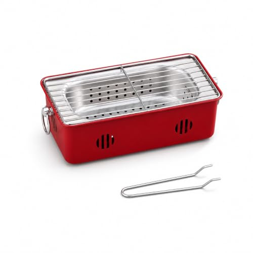 Okiyakusama Camping Holzgrill tragbar für Picknicks und, Mini Tischgrill Holz, picknickgrill