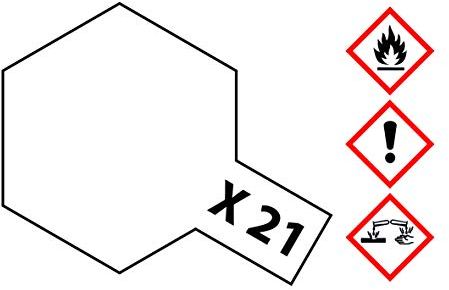 TAMIYA 81021 X-21 Mattier-Medium 23ml Lackierfarbe für Plastikmodellbau, Bastelzubehör, Farbe für den Modellbau, Weiß