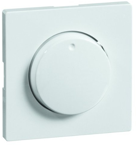 Peha 00816713 Dialog Zentralplatte mit Knopf, für Dreh-Dimmer und Potentiometer, reinweiß