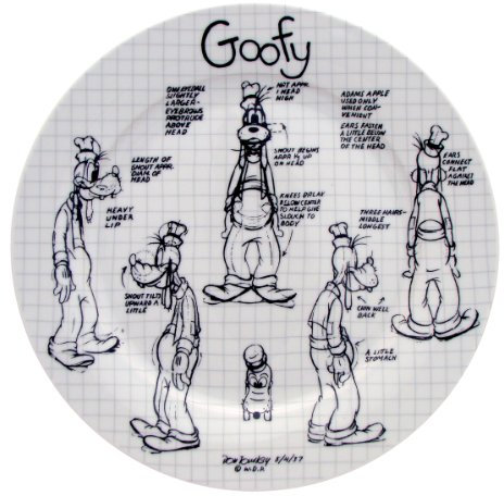 Disney Sketchbook Goofy Dinner Plate, Set of 4